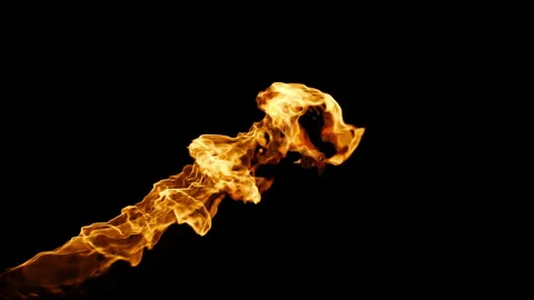 Fire burning loop effect animation Stock Footage 262290046