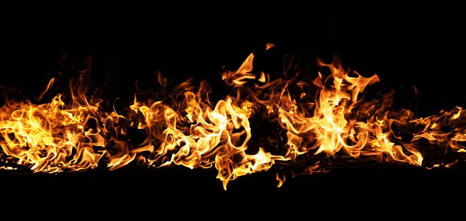 Fire burning motion pattern. Fire intense blaze effect. Fire dramatic heat .. Stock Photos