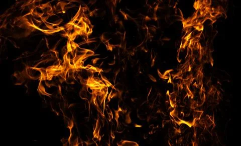 Fire burning motion pattern. Fire intense blaze effect. Fire dramatic heat wa Stock Photos