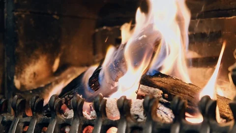 Fire burning for one minute Stock Footage 119283989