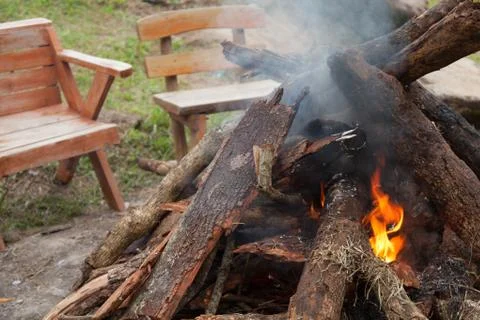 Fire burning Stock Photos