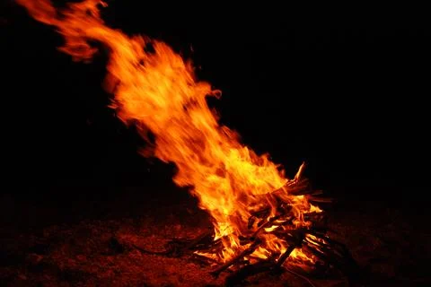 Fire burning Stock Photos