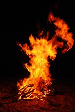 Fire burning Stock Photos