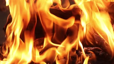Fire from burning plastic waste Stock Footage 160309192