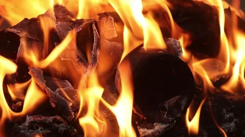 Fire from burning plastic waste Stock Footage 160309225