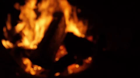 Fire burning - Rack focus -  Bokeh Stock Footage 68655797