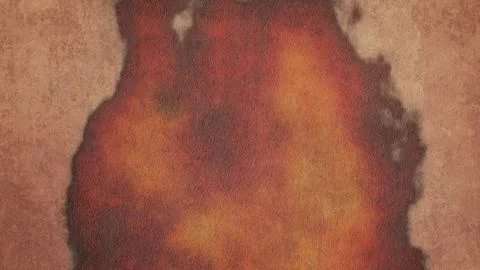 Fire burning a sheet of old paper Stock Illustration