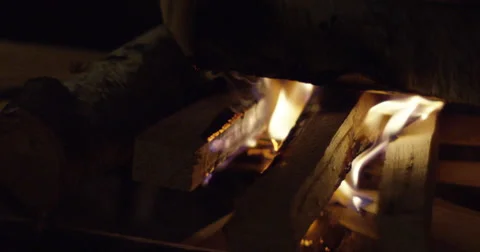 Fire burning slow motion Stock Footage 56919428