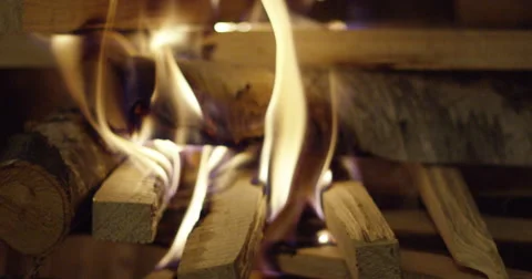Fire burning slow motion Stock Footage 56919764