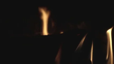 Fire burning in slow motion Stock Footage 71182722