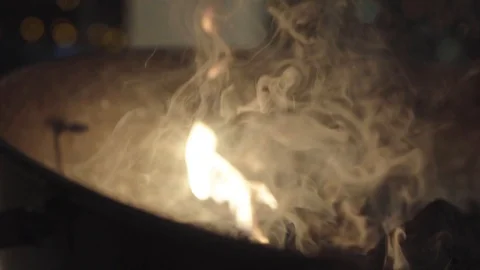 Fire burning in slow motion Stock Footage 101428580