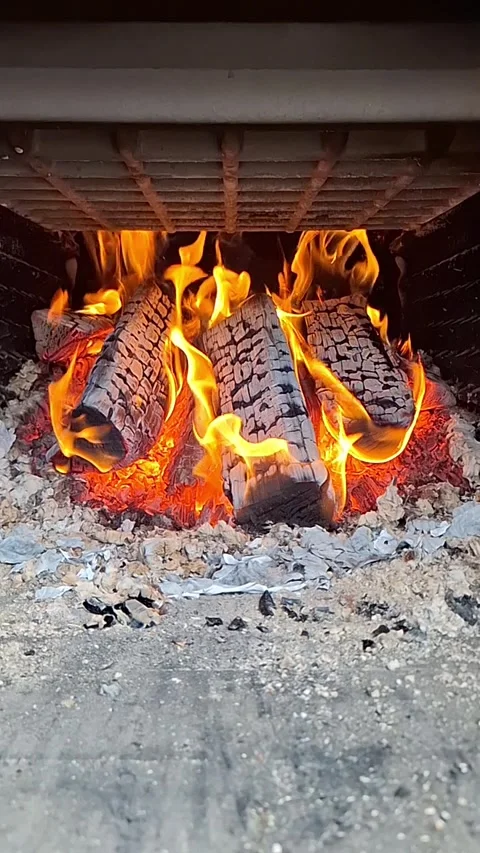 Fire Burning in Slow Motion Stock Footage 314270379