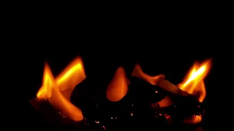 Fire burning stock video background Stock Footage 282069356