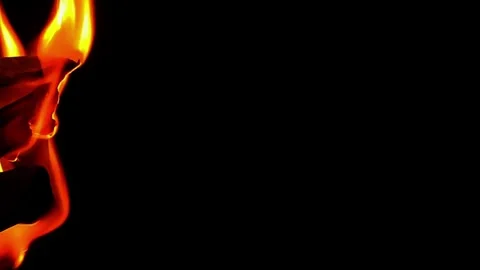 Fire burning stock video background Stock Footage 282069357