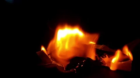 Fire burning stock video background Stock Footage 282069365