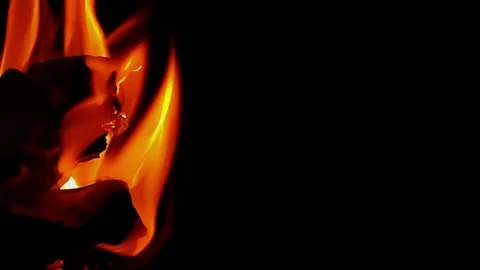 Fire burning stock video background Stock Footage 282069386