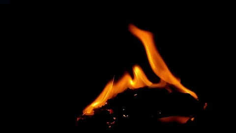 Fire burning stock video background Stock Footage 282070037