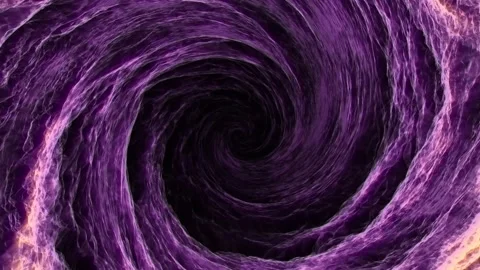 Fire burning swirl made of purple clouds of energy with bright glow effect Stock Footage 266287436