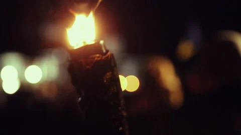 Fire, burning torch, fire dance Stock Footage 67380462