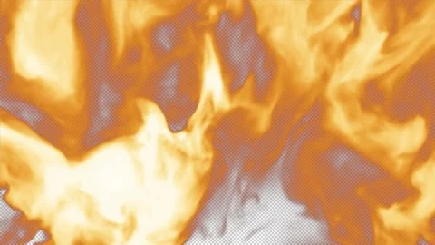 Fire burning transition on alpha background Stock Footage 237575965