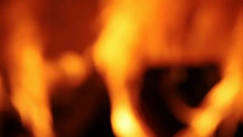 Fire burning with vivid flames Video stock 72581311