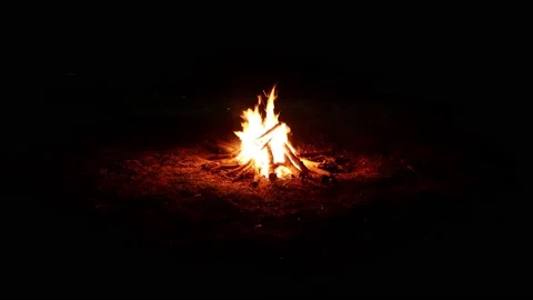 The fire burns with a bright flame at night 스톡 동영상 238768029