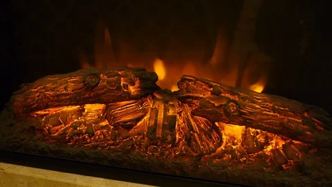 The fire burns in the fireplace Stock Footage 108971607