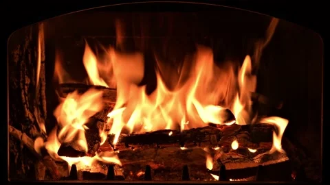 The fire burns in the fireplace Stock Footage 137240715