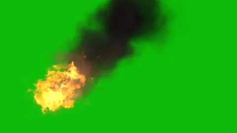A fire burns on a green background Vídeos de archivo 331103510