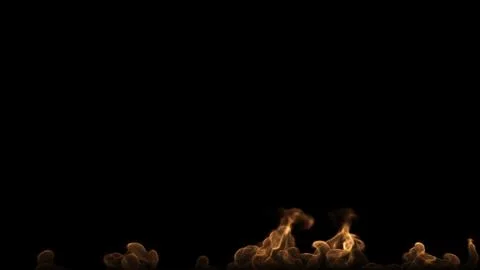 Fire Burns On The Ground Stockillustratie