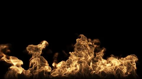 Fire Burns On The Ground Stockillustratie