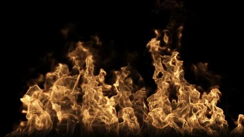 Fire Burns On The Ground Stockillustratie