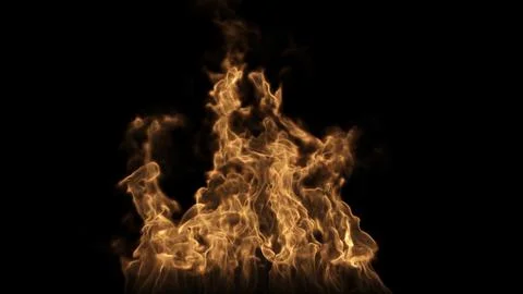 Fire Burns On The Ground Stockillustratie