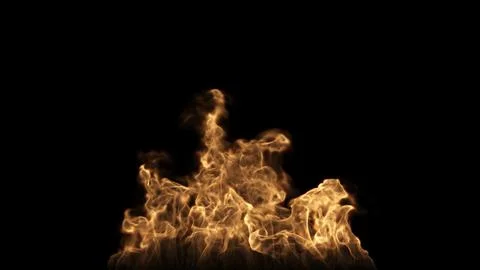 Fire Burns On The Ground Stock Illustration