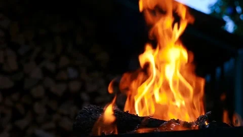 The fire that burns in the night Stock Footage 71245953