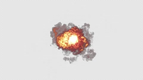 Fire Burst Explosion on alpha background. Video stock 321714819