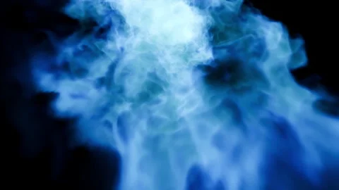 Fire burst explosion C1 blue upper 01b Video stock 319914898