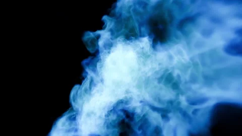 Fire burst explosion C1 blue center 01a Stock-Footage 319916389