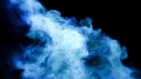 Fire burst explosion C1 blue center 01b Stock-Footage 319916619