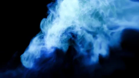 Fire burst explosion C1 blue upper 01a Stock Footage 319919956