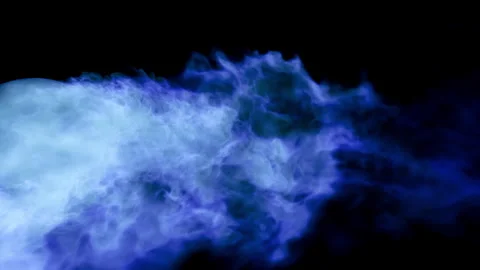 Fire burst explosion D1 blue side02 Video stock 317333976