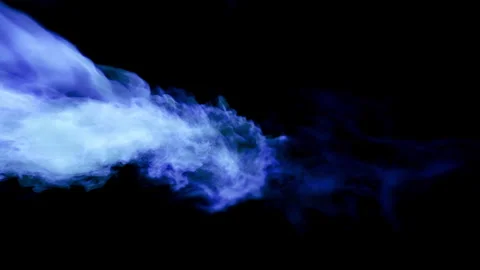 Fire burst explosion E1 blue side02 Video stock 317421403