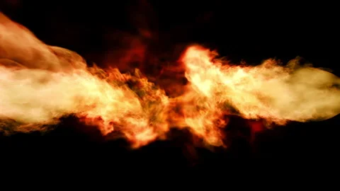 Fire burst explosion E1 red red side2C Stock Footage 317346314