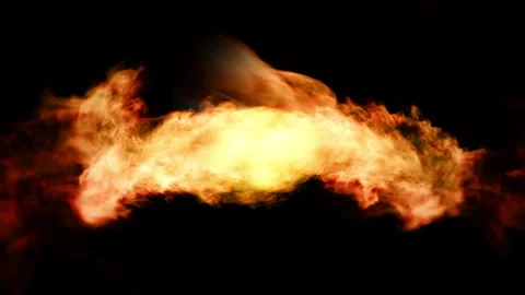 Fire burst explosion E1 red red center2S Video stock 317412351