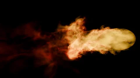 Fire burst explosion E1 red side02 Video stock 317423598