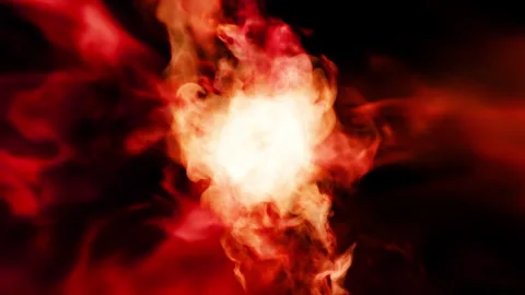 Fire burst explosion smoke A3 red red Stock Footage 315414261