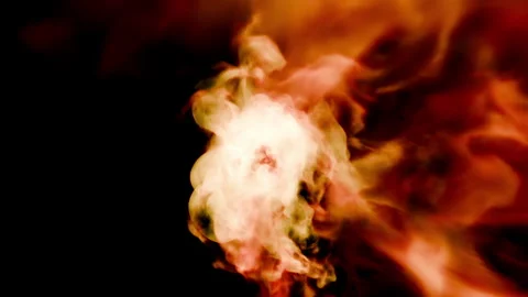 Fire burst explosion smoke B1 red Video stock 315414491