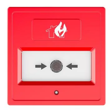 Fire Button, 3D rendering 스톡 일러스트
