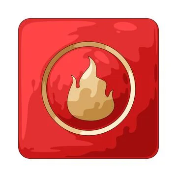 Fire button illustration Illustrazione stock