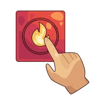 Fire button illustration 스톡 일러스트